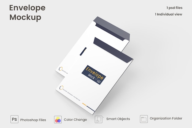 Progettazione di mockup di buste Psd Premium