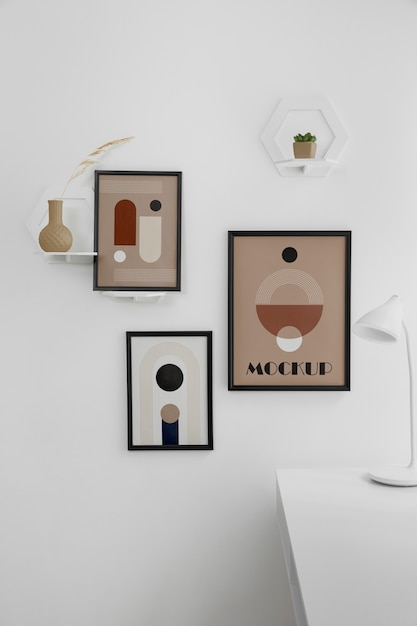 Progettazione di mockup di cornici per galleria