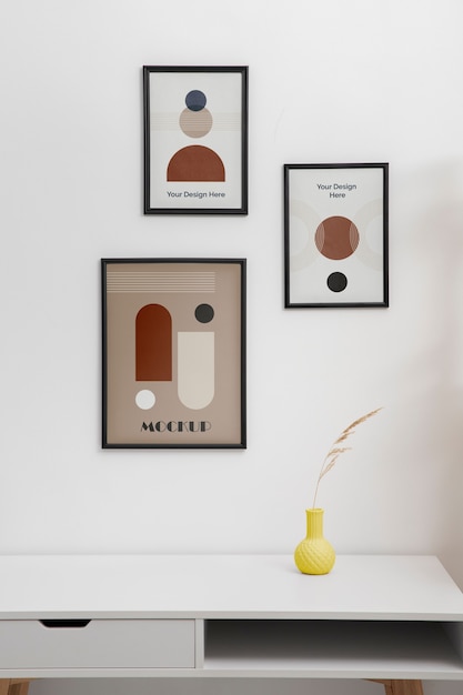 Progettazione di mockup di cornici per galleria
