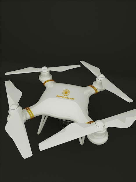 Progettazione di mockup di droni in rendering 3d
