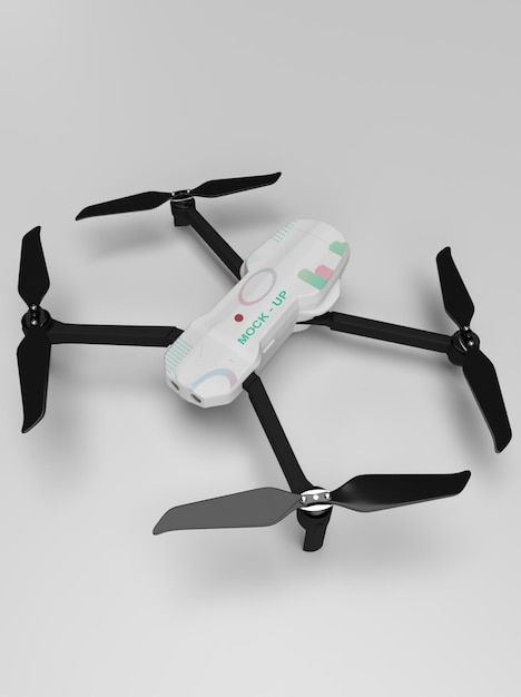 Progettazione di mockup di droni in rendering 3d