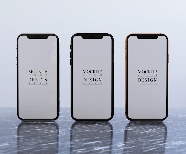 progettazione di mockup di smartphone a schermo intero