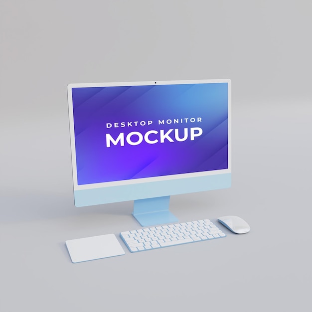 Progettazione di mockup iMac 3D