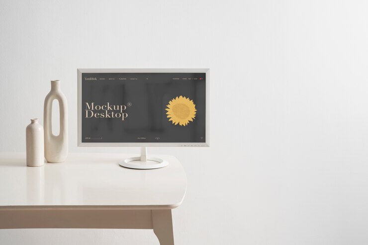 PSD progettazione di modelli di dispositivi in un ufficio minimo.