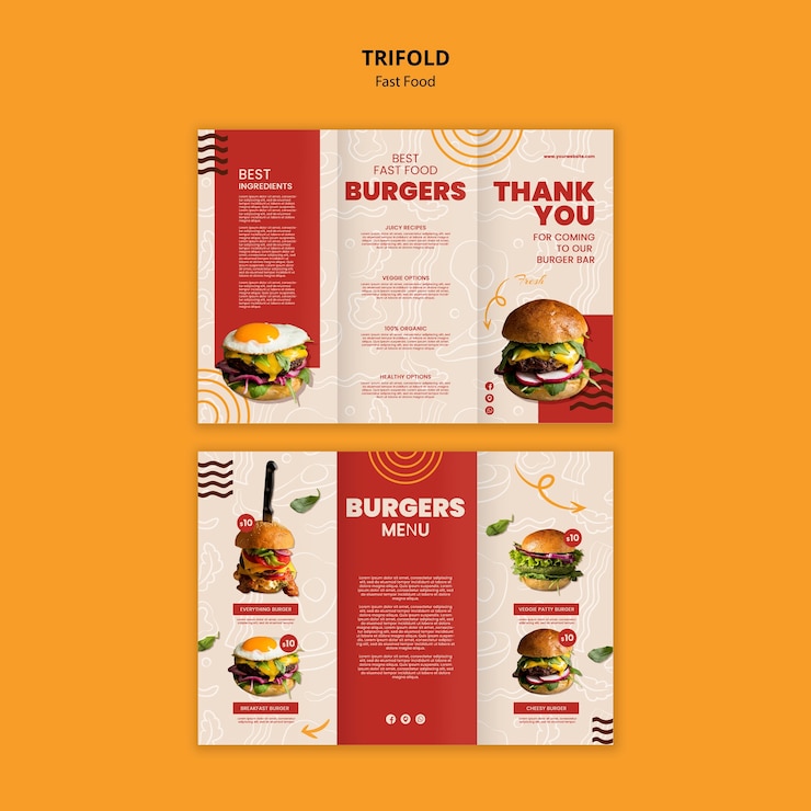 PSD progettazione di modelli di fast food