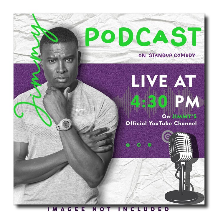 PSD progettazione di post per i social media di podcast