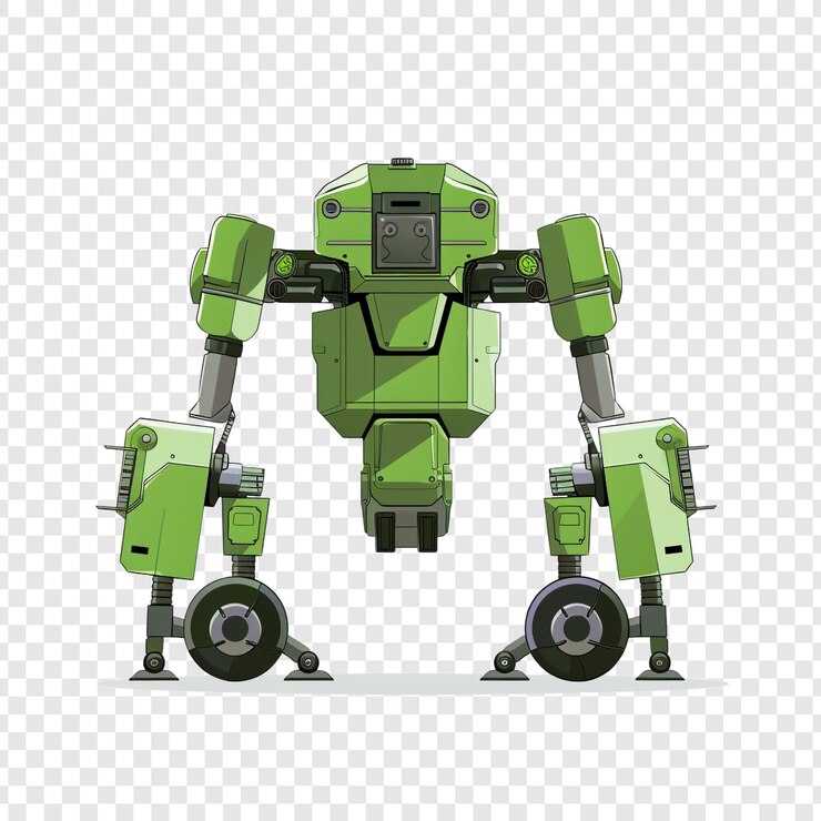 PSD progettazione di robot meccanici verdi