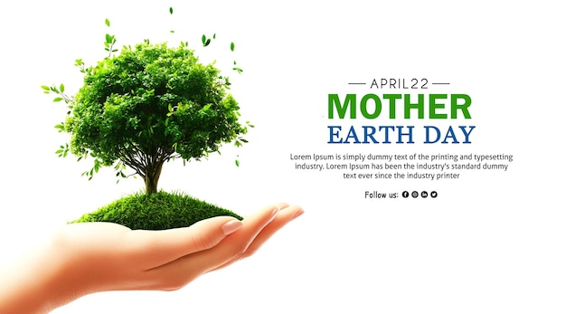 progettazione di sfondo per la bandiera della Giornata della Madre Terra
