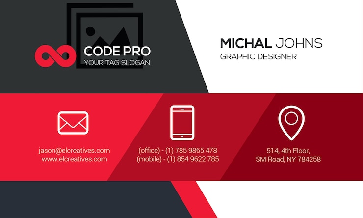 PSD progettazione professionale di biglietti da visita per michal johns