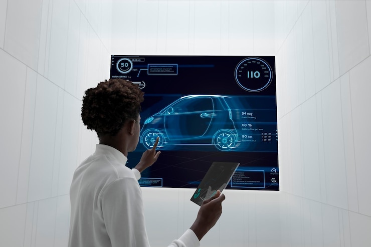 PSD progetto di schermo con un progetto per una nuova smart car psd