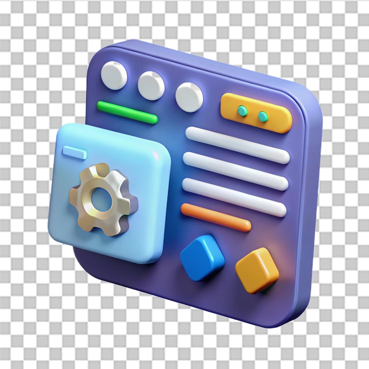 PSD programación y codificación de sitios web desarrollo web y codificación ilustración 3d de la web desarrollo de programación y codificación renderización 3d