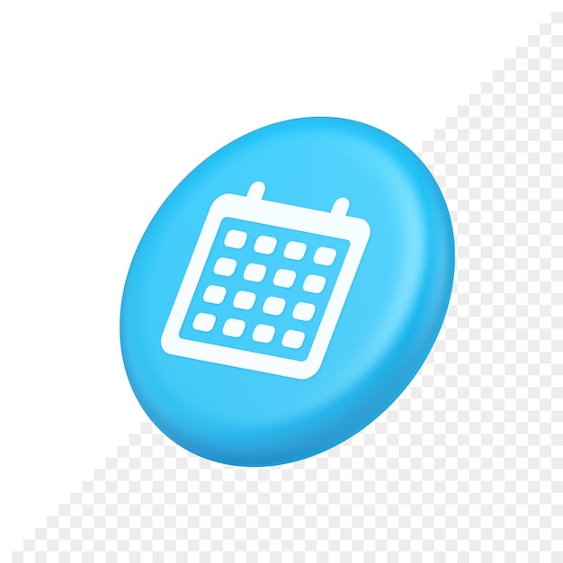 Programar el botón del organizador del planificador para hacer la lista del servicio de recordatorio de la agenda icono realista isométrico 3d