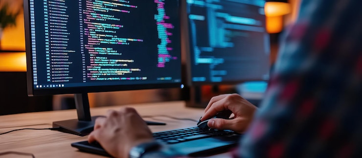 PSD programmateur travaillant sur le code