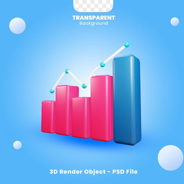 progrès sur l'objet graphique dans un rendu 3d isolé avec fond transparent