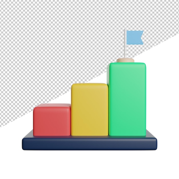 PSD progreso de éxito un diagrama colorido con la barra de palabras en él