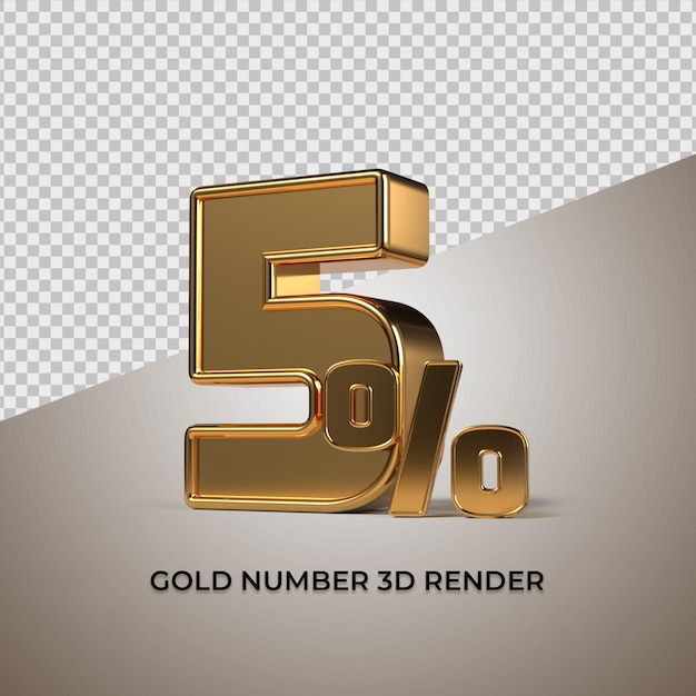 Progreso de venta de porcentaje de oro número 5 de procesamiento 3D