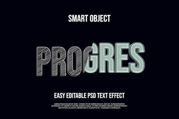 PROGRESSO EFEITO DE TEXTO