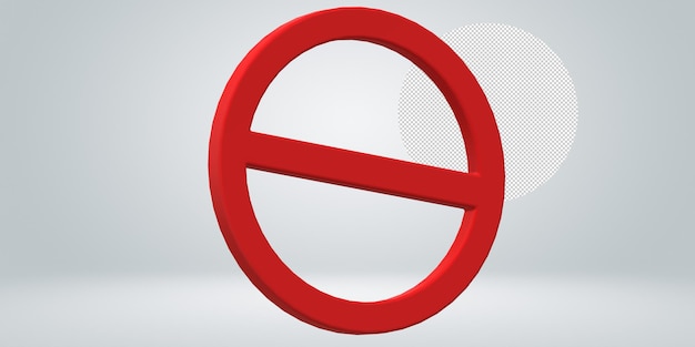 Prohibido No hay señal aislada en un fondo transparente