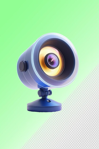 Projecteur D'illustration Psd 3d Isolé Sur Un Fond Transparent