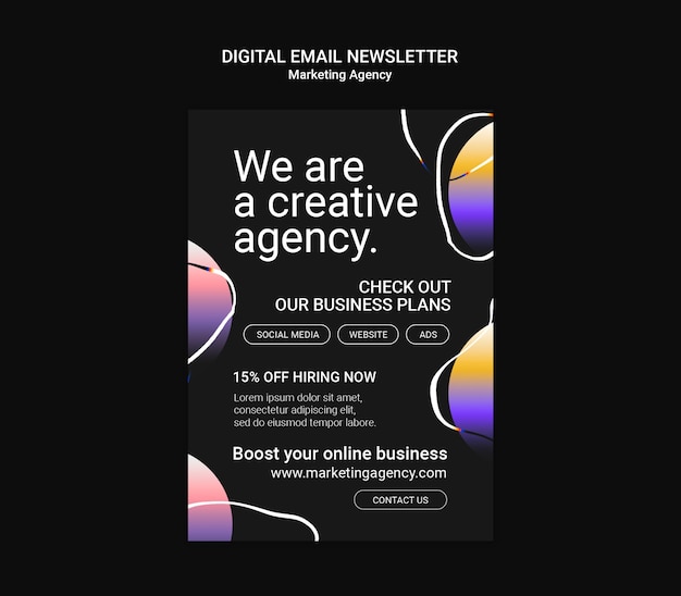 Projet de modèle d'agence de marketing