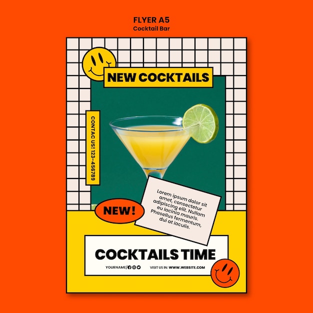 PSD projet de modèle de bar à cocktails