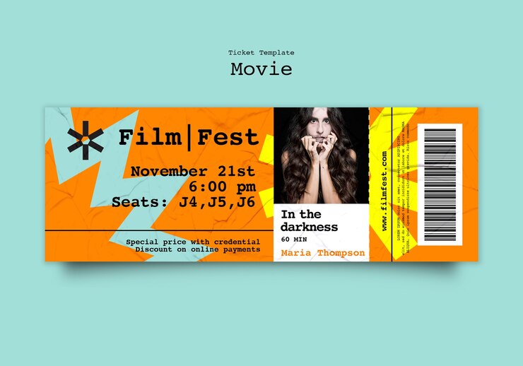 Projet de modèle de billet de cinéma