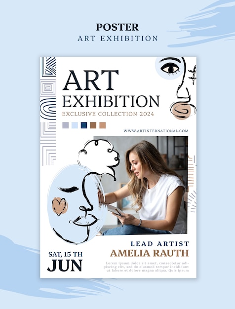Projet de modèle d'exposition d'art