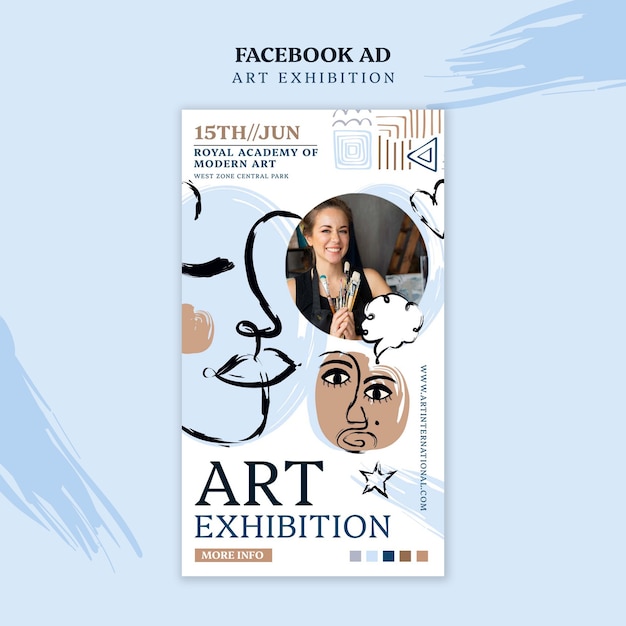 Projet de modèle d'exposition d'art