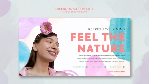 PSD projet de modèle de festival de beauté naturelle