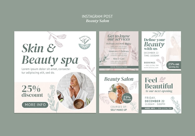 Projet de modèle de salon de beauté