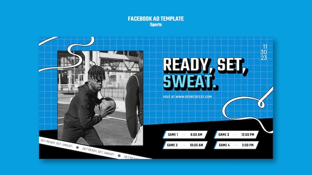 Projet de modèle de sport à conception plate