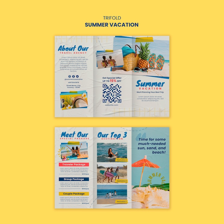 PSD projet de modèle de vacances d'été