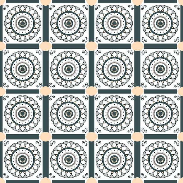 Projetar padrões abstratos de cerâmica com formas geométricas modernas de flores que são minimalistas e simples