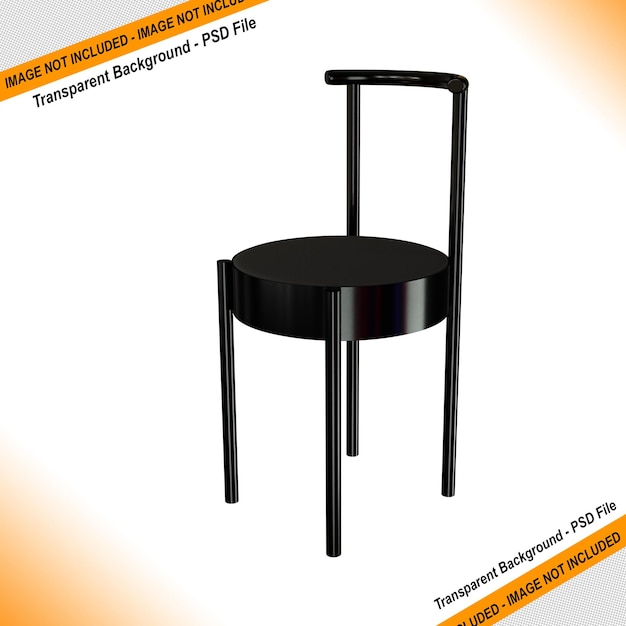 PSD projete a renderização 3d de uma cadeira para necessidades de móveis