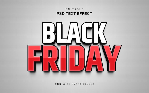 PSD projete o efeito de texto da black friday