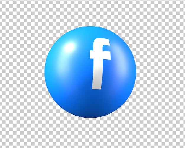 Projeto 3d do logotipo do facebook