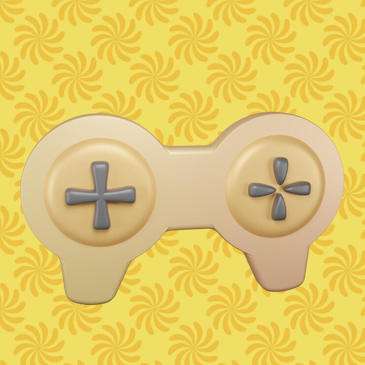 PSD projeto 3d dos joysticks do jogador