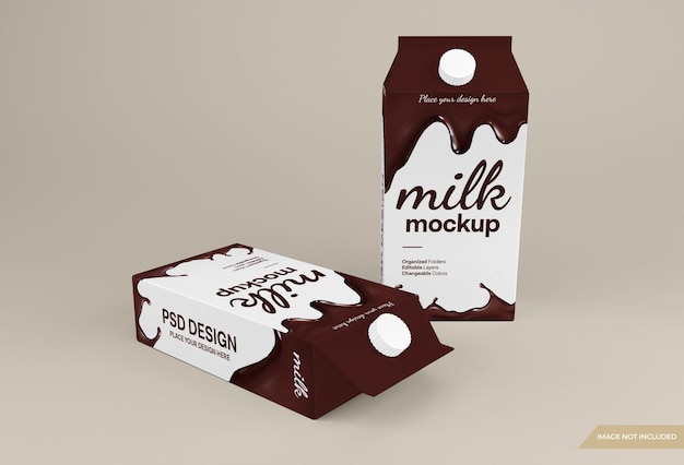 Projeto da embalagem da caixa de leite com chocolate