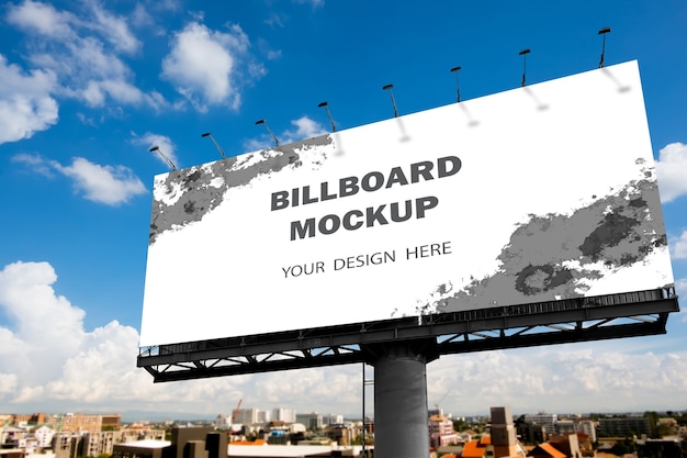 Projeto da maquete do outdoor ao ar livre