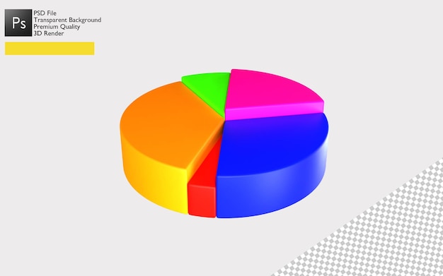 PSD projeto de diagrama redondo 3d