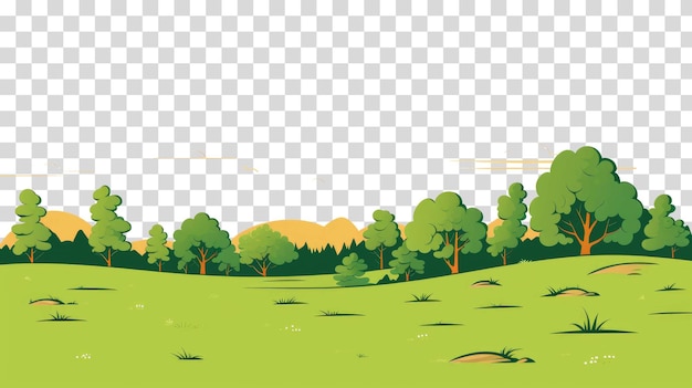 projeto de fundo de paisagem Png em fundo transparente