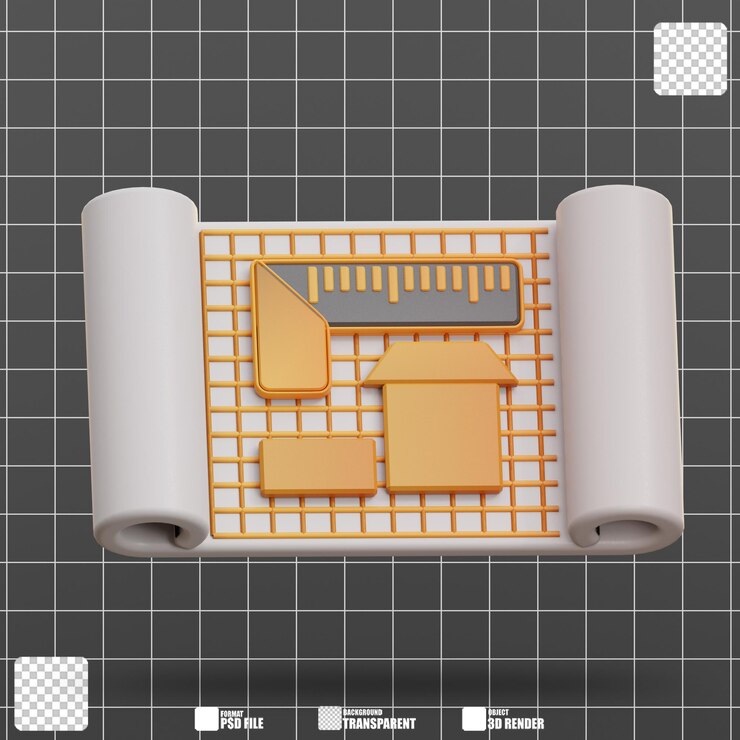 PSD projeto de ilustração 3d