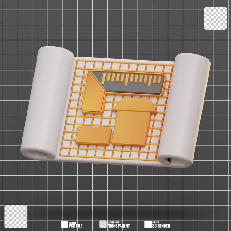 PSD projeto de ilustração 3d