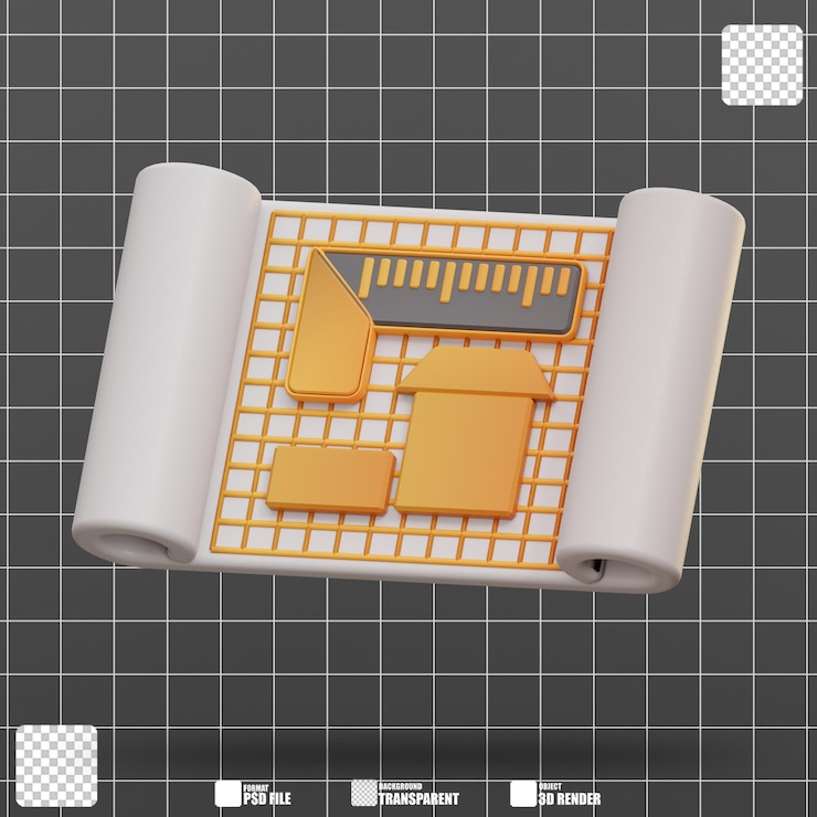 PSD projeto de ilustração 3d