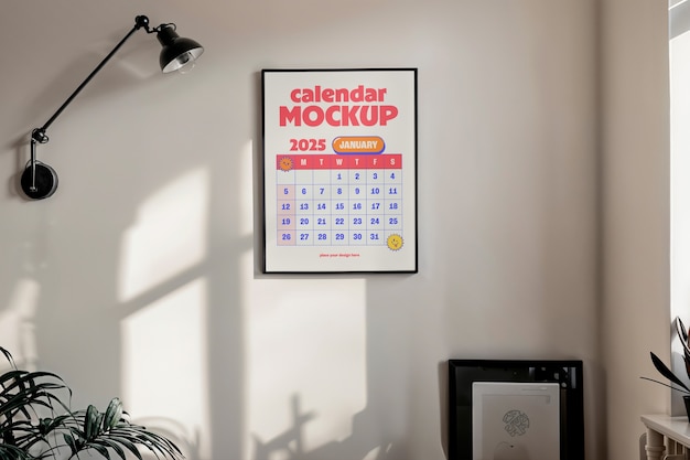 Projeto de maquete de calendário de 2025