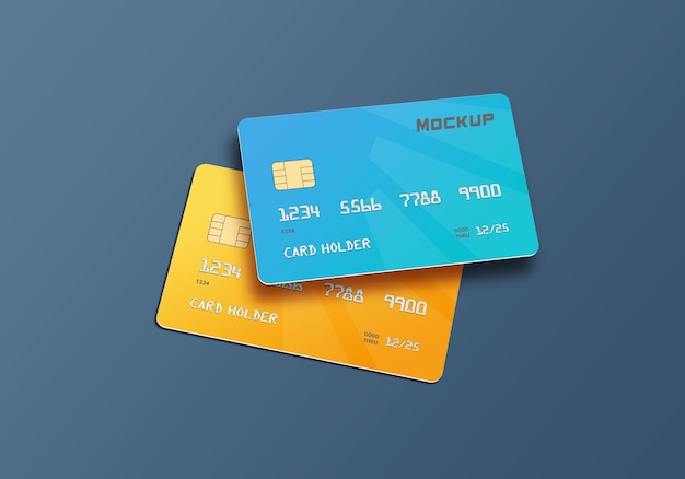 PSD projeto de maquete de cartão inteligente de cartão de crédito
