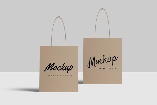 Projeto de maquete de sacola de compras isolado