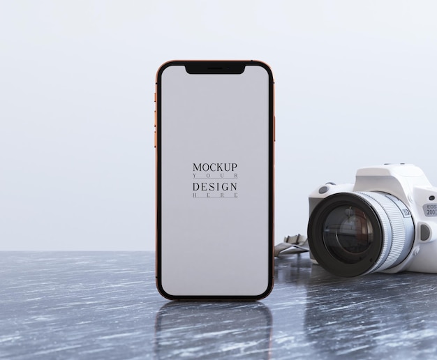 projeto de maquete de smartphone de tela completa