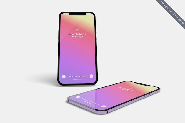 Projeto de maquete de smartphone em close