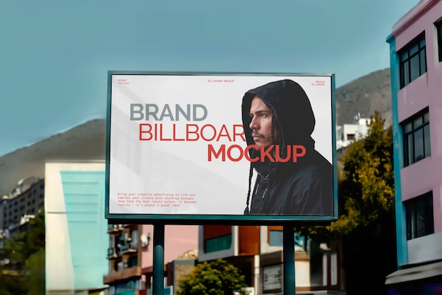 Projeto de modelo de banner de publicidade ao ar livre